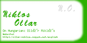 miklos ollar business card